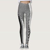Zwart en wit ontwerp voor kunst, Leggings (Voorkant)