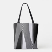 Zwart en wit ontwerp voor kunst, tetas tote bag (Achterkant)