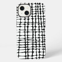 Zwart en wit organisch rasterpatroon abstracte kun