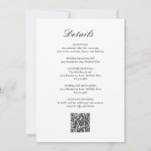 Zwart en wit oude geld QR-code elegante trouwdag Kaart (Achterkant)