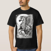 Zwart en wit paard t-shirt (Voorkant)