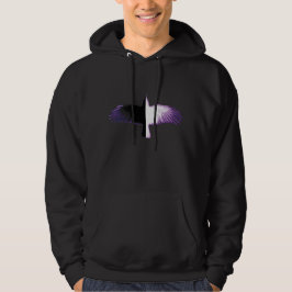 Zwart en Wit Paarse Kraai Hoodie