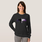Zwart en Wit Paarse Kraai T-shirt (Voorkant volledig)