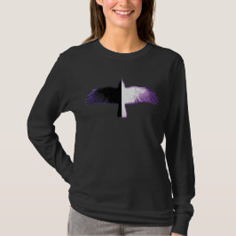 Zwart en Wit Paarse Kraai T-shirt