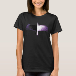 Zwart en Wit Paarse Kraai T-shirt