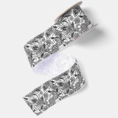 Zwart en wit paisley satijnen lint (Achterkant)