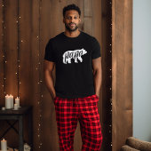 Zwart en Wit Papa Beer Matching Familie T-shirt