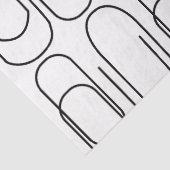 Zwart en Wit Paperclip Patroon Tissuepapier (Detail)