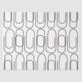 Zwart en Wit Paperclip Patroon Tissuepapier (Voorkant)
