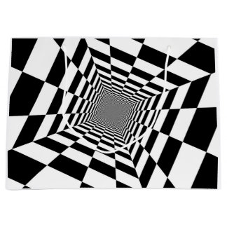 ZWART EN WIT PAPIER Gift Bag Groot Cadeauzakje