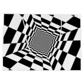 ZWART EN WIT PAPIER Gift Bag Groot Cadeauzakje (Achterkant)