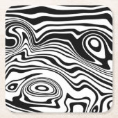 Zwart en Wit Papier Onderzetter (Voorkant)