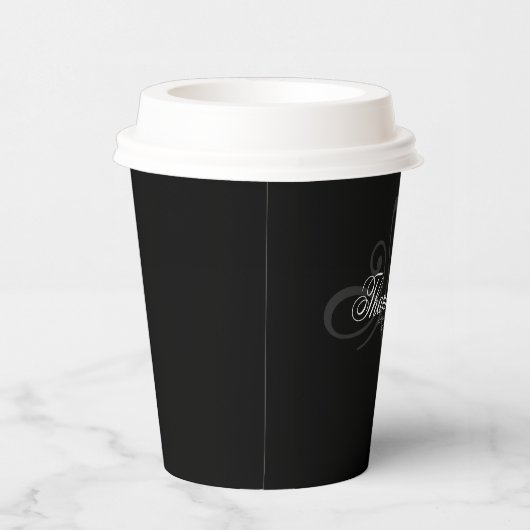Zwart en wit papieren bekers (Rechts)