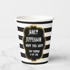 Zwart en wit papieren bekers