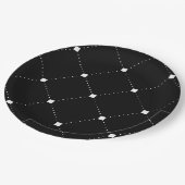 Zwart en wit papieren bordje (Gekanteld)