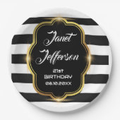 Zwart en wit papieren bordje (Voorkant)