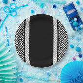 Zwart en wit papieren bordje (Feest)