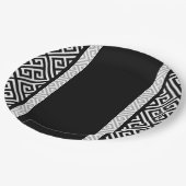 Zwart en wit papieren bordje (Gekanteld)