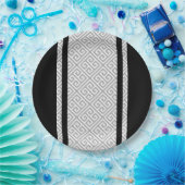 Zwart en wit papieren bordje (Feest)