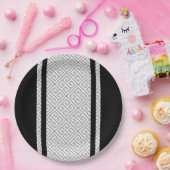 Zwart en wit papieren bordje (Feest)