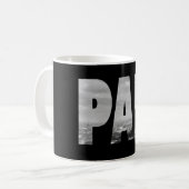 Zwart en Wit Parijs Koffiemok (Voorkant links)