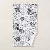 Zwart en wit patroon herhalen bad handdoek (Handdoek)