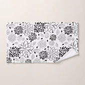 Zwart en wit patroon herhalen bad handdoek (Handdoek)