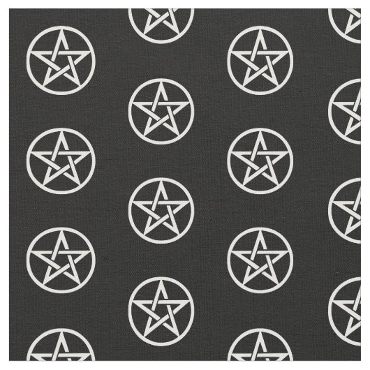 Zwart en wit Pentacle Altar Materiaal Stof (Close Up)
