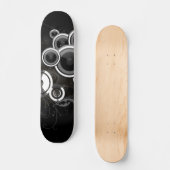 Zwart en wit persoonlijk skateboard (Voorkant)
