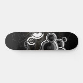 Zwart en wit persoonlijk skateboard (Horizontaal)