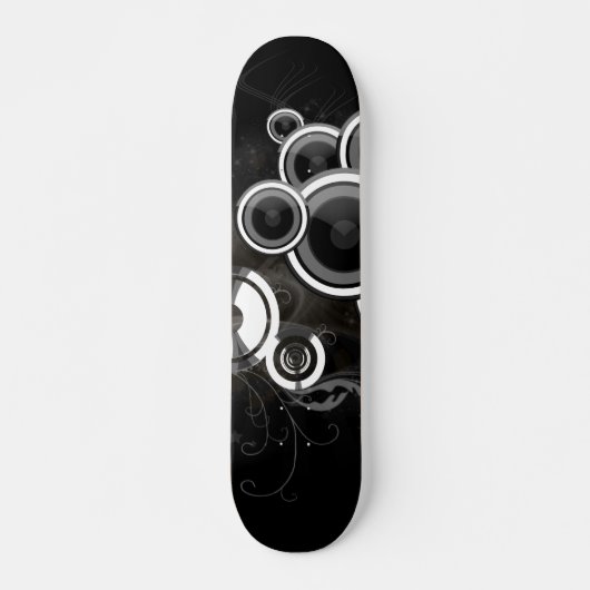 Zwart en wit persoonlijk skateboard (Voorkant)