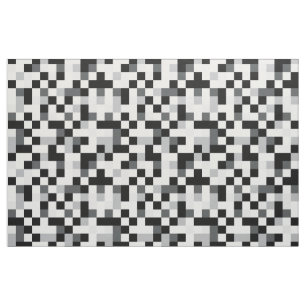 Zwart en wit Pixel-ontwerp Stof