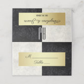 Zwart en wit plaatskaartje (Buitenkant ongevouwen)