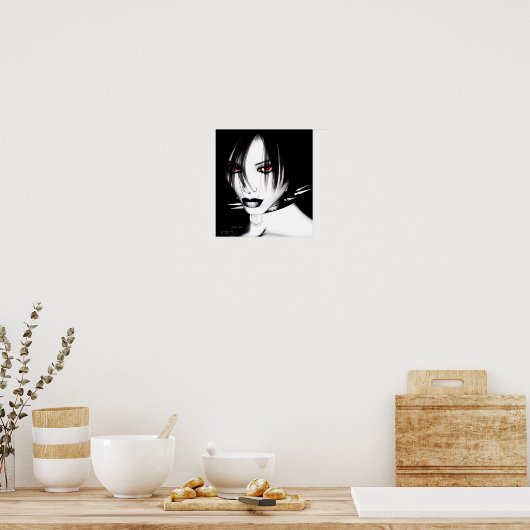 Zwart en wit poster (Keuken)