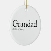 Zwart en Wit Pret Opa Grootvader Papa Keramisch Ornament (Rechts)
