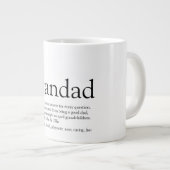 Zwart en Wit Pret Opa Opa Definitie Grote Koffiekop (Voorkant rechts)