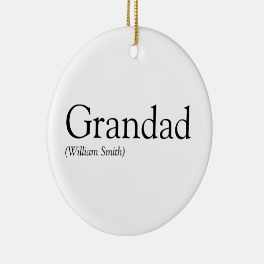 Zwart en Wit Pret Opa Opa Papa Keramisch Ornament (Rechts)