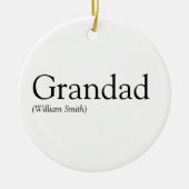 Zwart en Wit Pret Opa Opa Papa Keramisch Ornament (Voorkant)