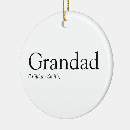 Zwart en Wit Pret Opa Opa Papa Keramisch Ornament (Links)