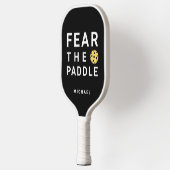 Zwart en Wit Pret Vrees De Pickleball Paddle (Links)