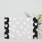 Zwart en wit proefschrift printpatroon. briefpapier (Staand voorkant)