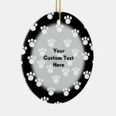 Zwart en wit proefschrift printpatroon. keramisch ornament (Rechts)