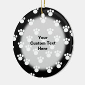 Zwart en wit proefschrift printpatroon. keramisch ornament (Links)