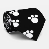 Zwart en wit proefschrift printpatroon. stropdas (Opgerold)