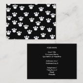 Zwart en wit proefschrift printpatroon. visitekaartje (Voorkant / Achterkant)