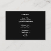 Zwart en wit proefschrift printpatroon. visitekaartje (Achterkant)