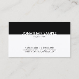 Zwart En Wit Professionele Moderne Eenvoudige Eleg Visitekaartje