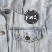 Zwart en Wit Prost Oktoberfest Ronde Button 5,7 Cm (In situ)