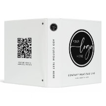 Zwart en Wit QR Code Uw Logo Hier Zakelijk