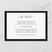 Zwart en wit randdetails informatiekaartje (Voorkant)